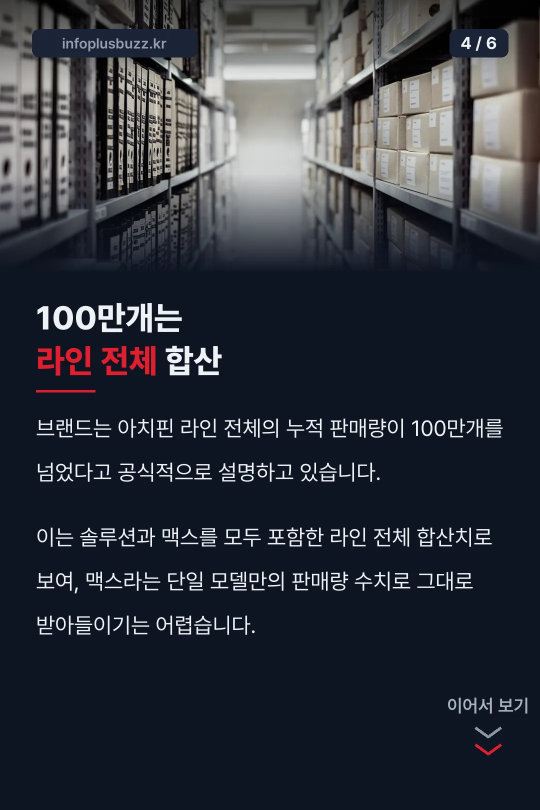 100만개 판매 라인 전체