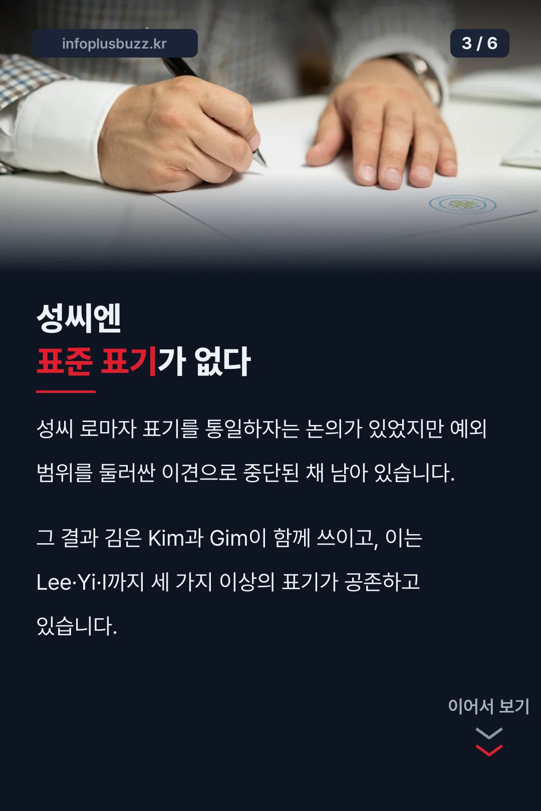 성씨 표준 표기 없음